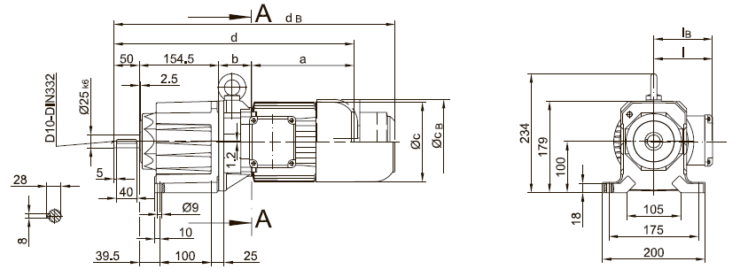 Вариант исполнения на лапах BG20