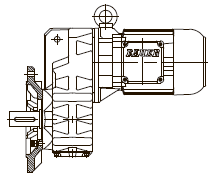 Цельный вал, фланцевое крепление к корпусу Цельный вал, фланцевое крепление к корпусу