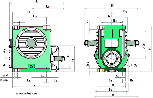 Габаритные и присоединительные размеры Ч-100 - Ч160 Габаритные и присоединительные размеры Ч-100 - Ч160